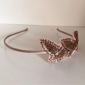 Blush beaded headband